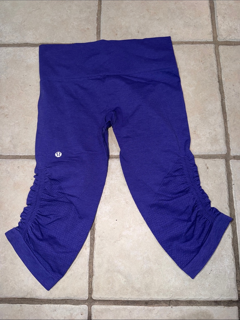 lululemon athletica Purple Ruched Capri Pants